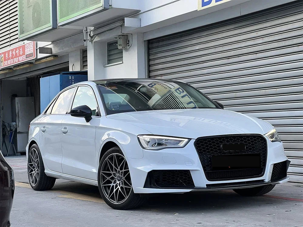 Driftline Audi RS3 8V Honeycomb Grille — Gloss Black Front Grille