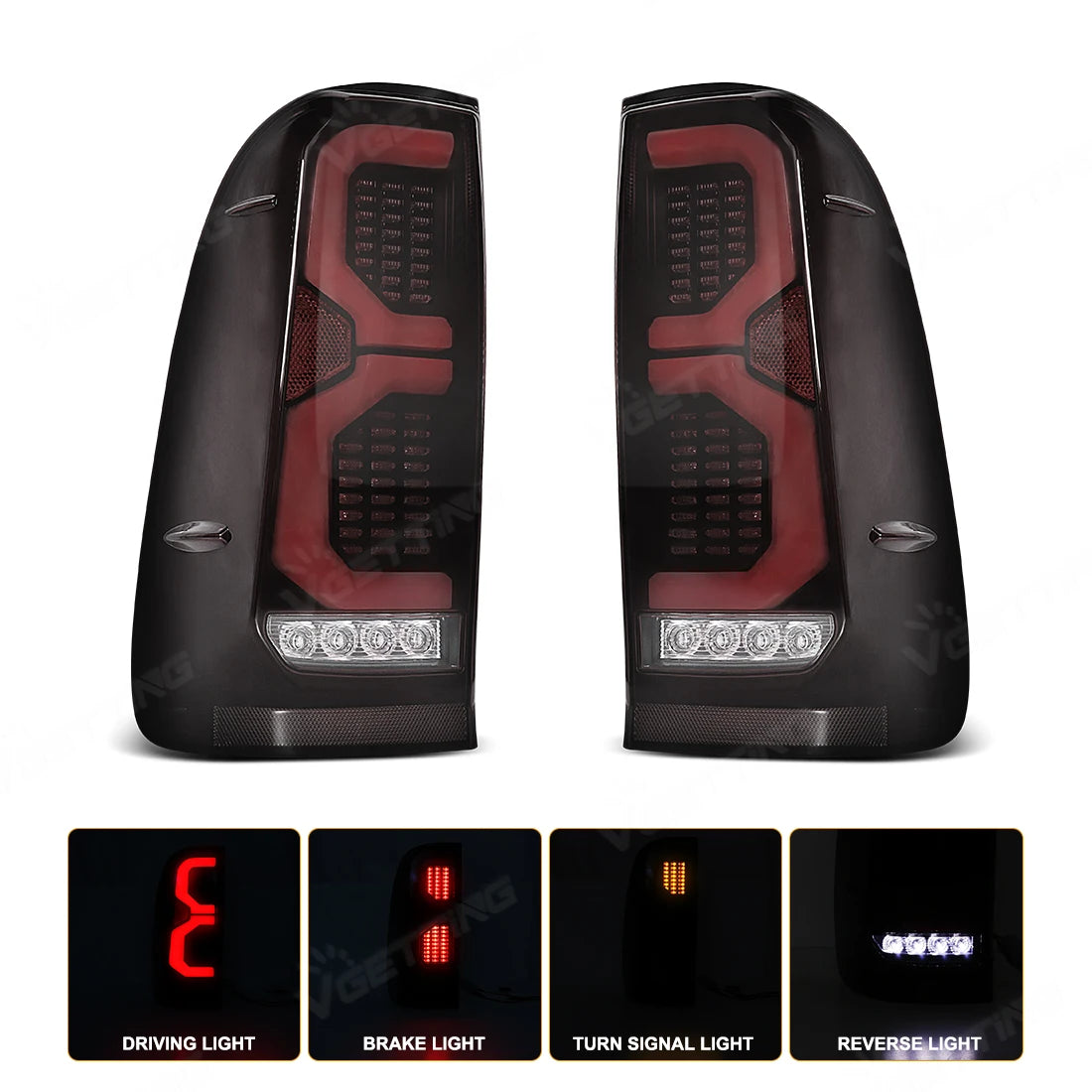 Driftline Toyota Hilux LED Tail Lights — Full LED Rear Lamp Kit (2005–2014)