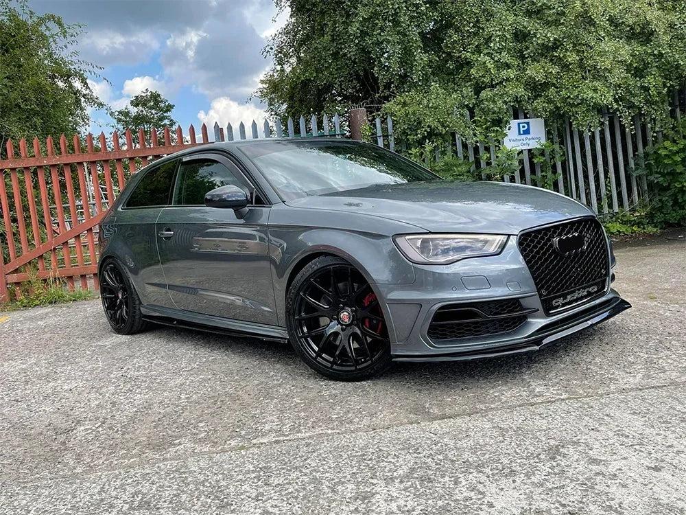 Driftline Audi RS3 8V Honeycomb Grille — Gloss Black Front Grille