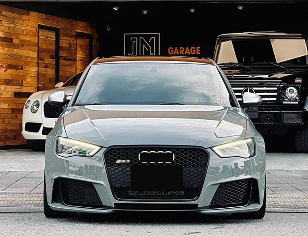 Driftline Audi RS3 8V Honeycomb Grille — Gloss Black Front Grille