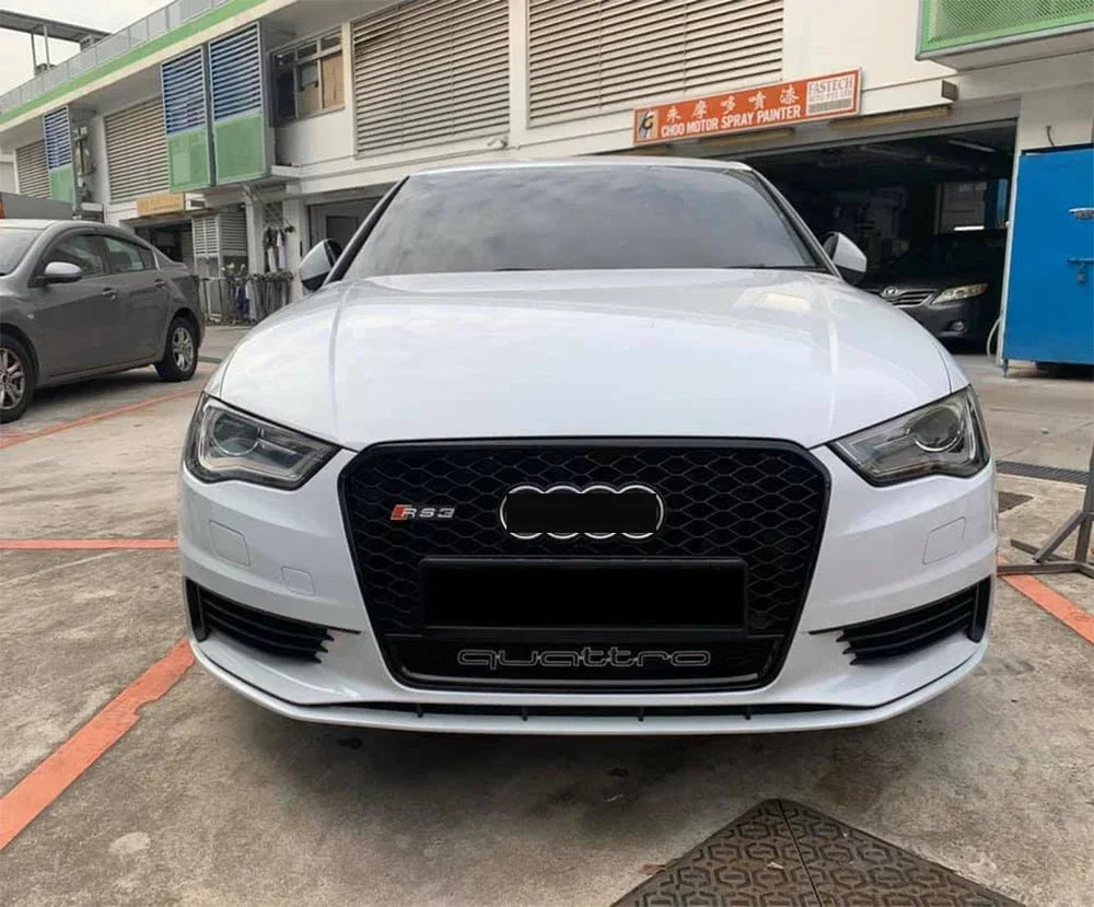 Driftline Audi RS3 8V Honeycomb Grille — Gloss Black Front Grille
