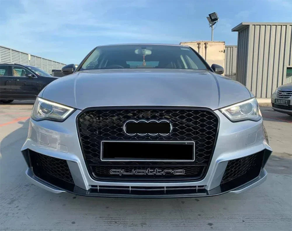 Driftline Audi RS3 8V Honeycomb Grille — Gloss Black Front Grille