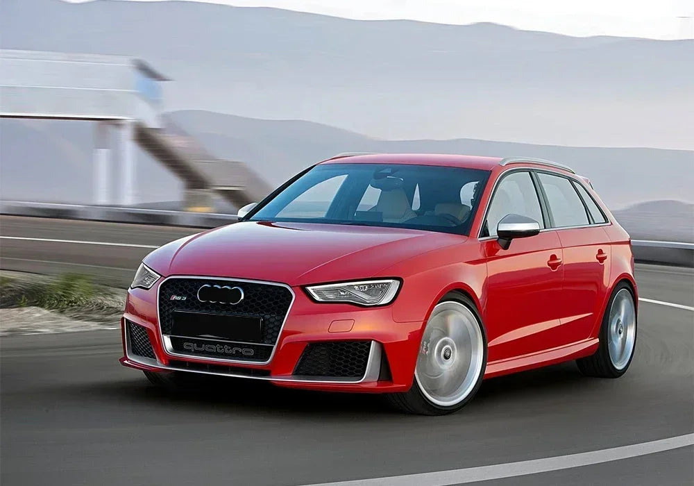 Driftline Audi RS3 8V Honeycomb Grille — Gloss Black Front Grille