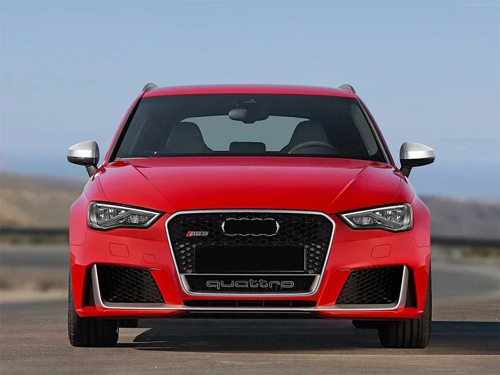 Driftline Audi RS3 8V Honeycomb Grille — Gloss Black Front Grille