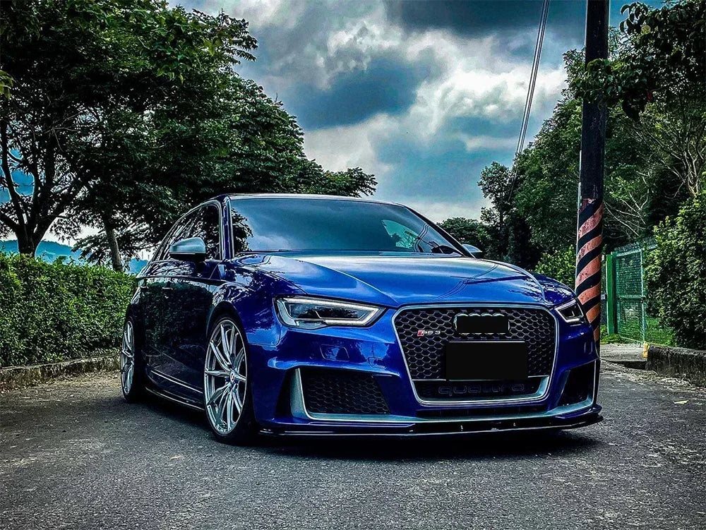 Driftline Audi RS3 8V Honeycomb Grille — Gloss Black Front Grille