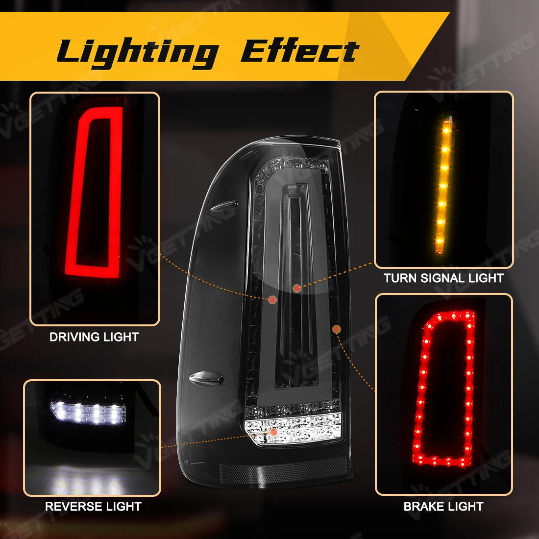 Driftline Toyota Hilux LED Tail Lights — Full LED Rear Lamp Kit (2005–2014)