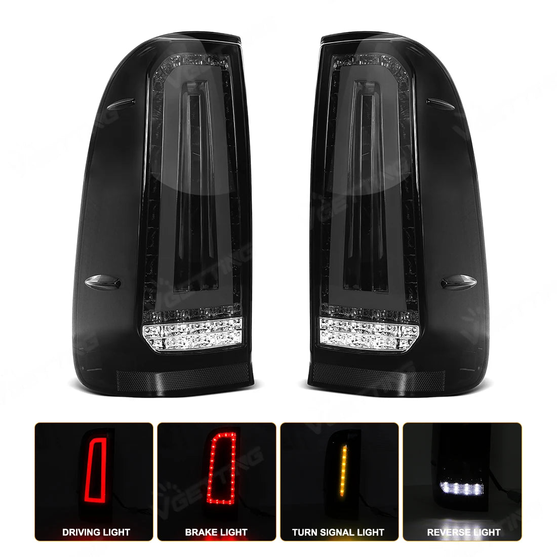 Driftline Toyota Hilux LED Tail Lights — Full LED Rear Lamp Kit (2005–2014)