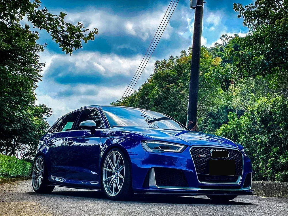 Driftline Audi RS3 8V Honeycomb Grille — Gloss Black Front Grille