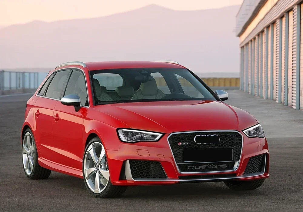 Driftline Audi RS3 8V Honeycomb Grille — Gloss Black Front Grille