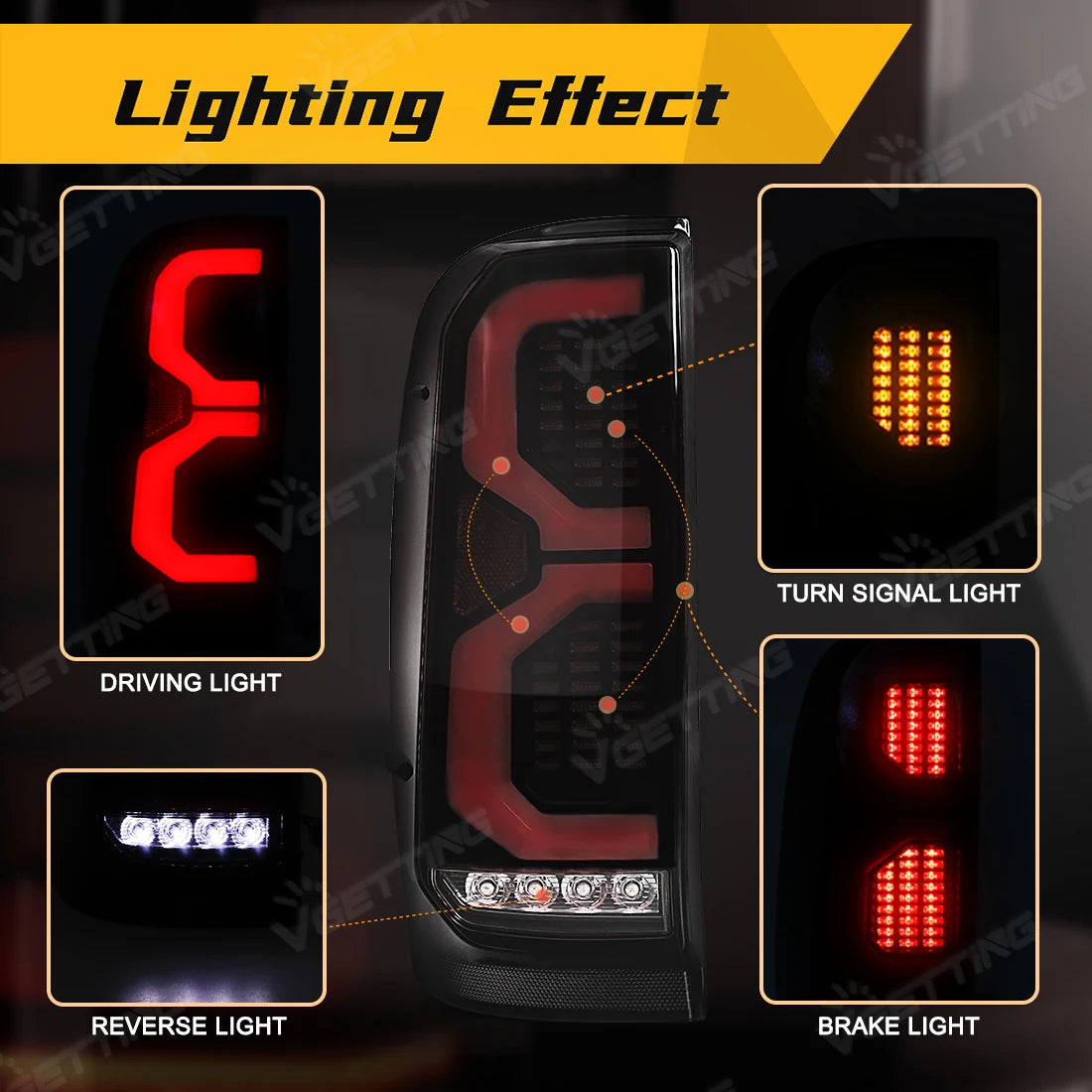 Driftline Toyota Hilux LED Tail Lights — Full LED Rear Lamp Kit (2005–2014)