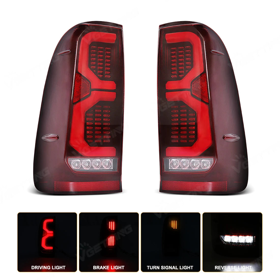Driftline Toyota Hilux LED Tail Lights — Full LED Rear Lamp Kit (2005–2014)