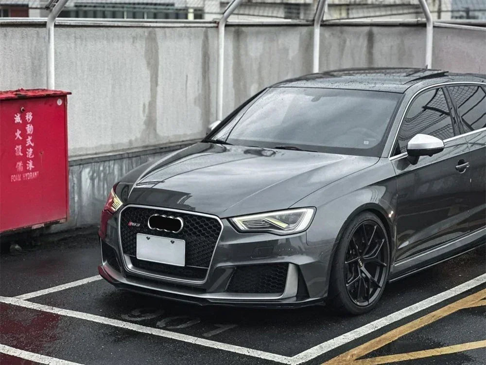 Driftline Audi RS3 8V Honeycomb Grille — Gloss Black Front Grille