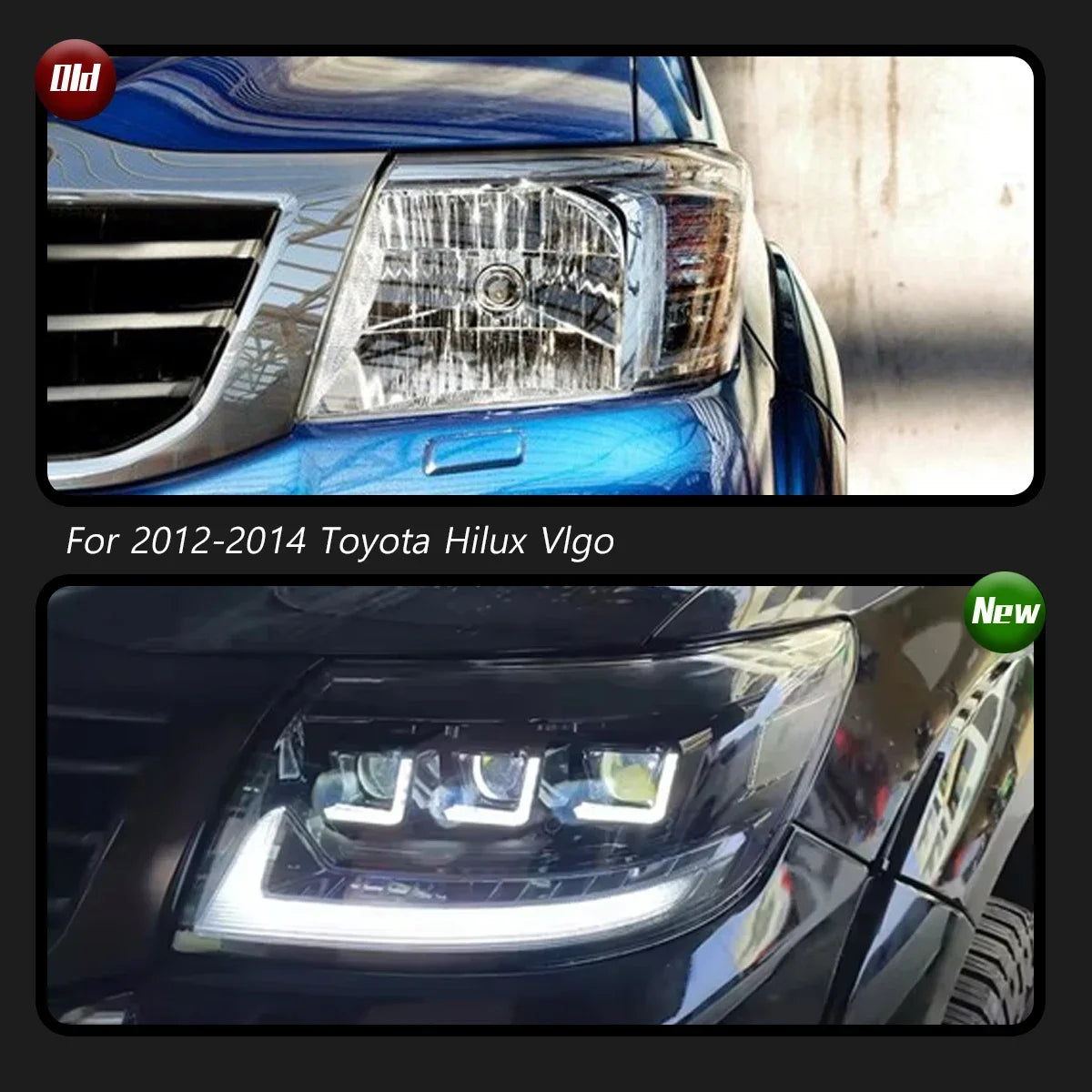 Driftline Toyota Hilux LED Headlights — Sequential DRL & Dynamic Turn Signal (2012–2014)