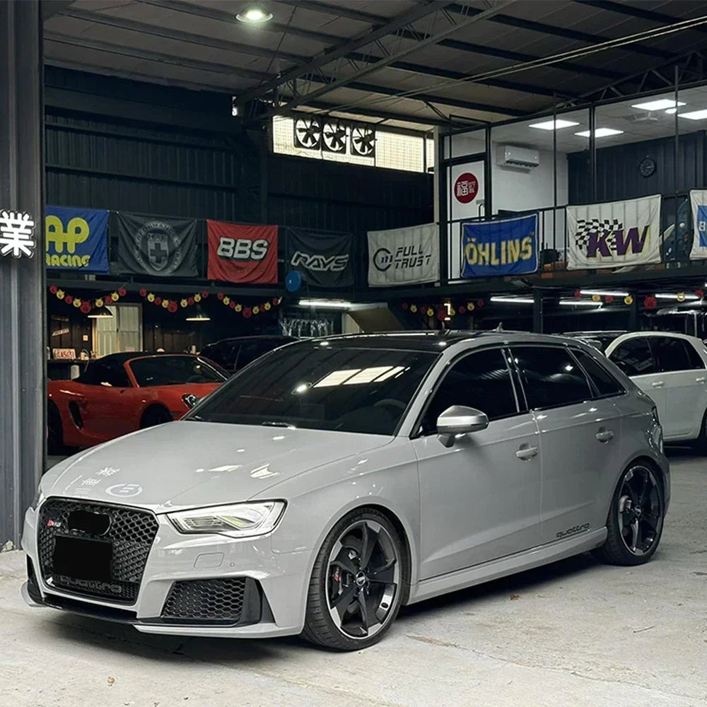 Driftline Audi RS3 8V Honeycomb Grille — Gloss Black Front Grille