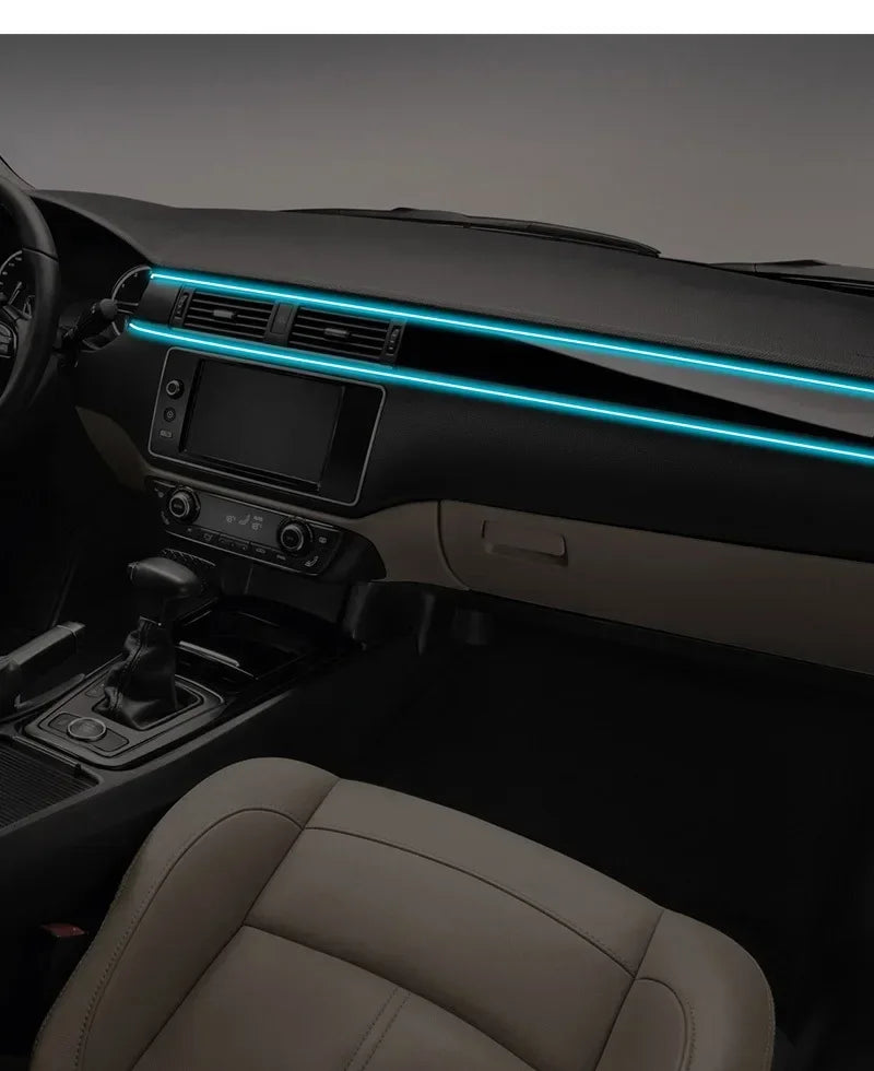 Driftline RGB Fiber Optic Ambient Light Strip — App-Controlled Interior LED Kit (2M/3M/4M/5M)