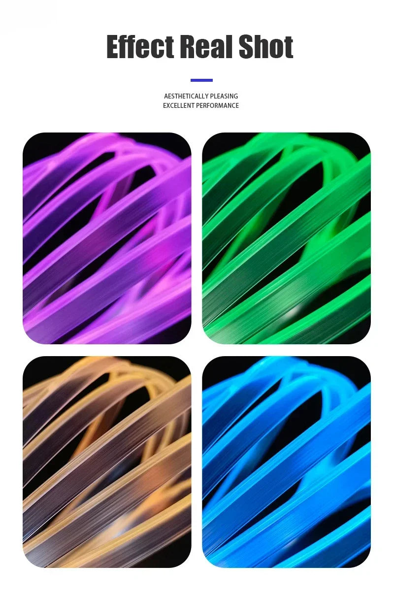 Driftline RGB Fiber Optic Ambient Light Strip — App-Controlled Interior LED Kit (2M/3M/4M/5M)