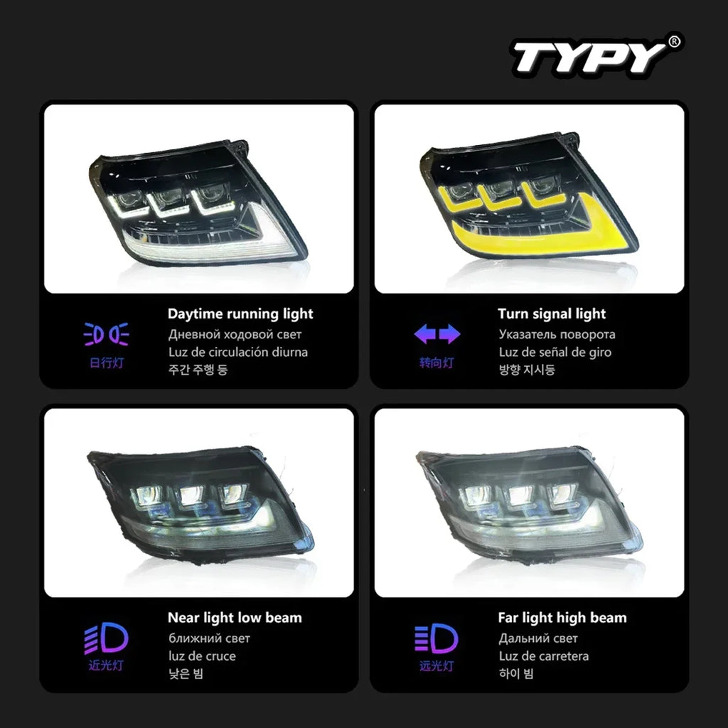 Driftline Toyota Hilux LED Headlights — Sequential DRL & Dynamic Turn Signal (2012–2014)
