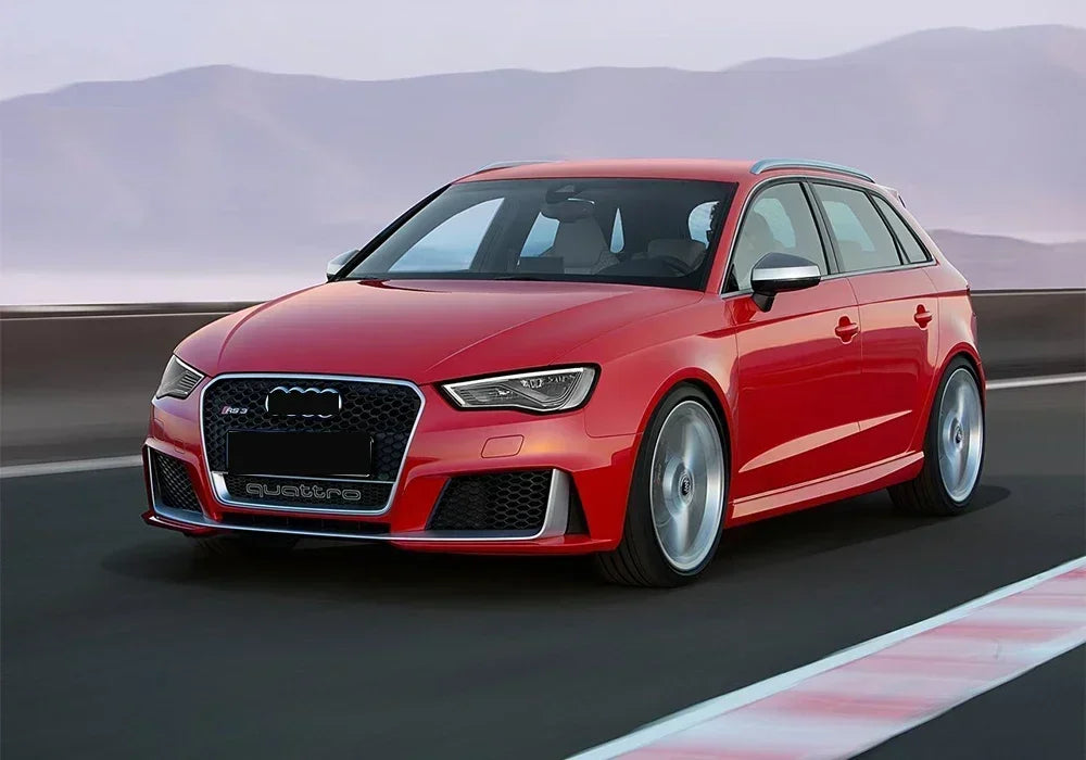 Driftline Audi RS3 8V Honeycomb Grille — Gloss Black Front Grille