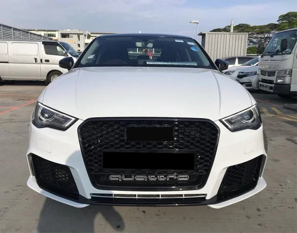 Driftline Audi RS3 8V Honeycomb Grille — Gloss Black Front Grille