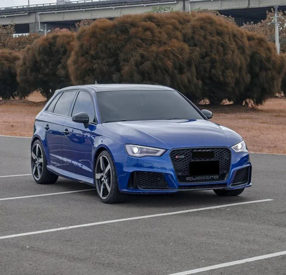 Driftline Audi RS3 8V Honeycomb Grille — Gloss Black Front Grille