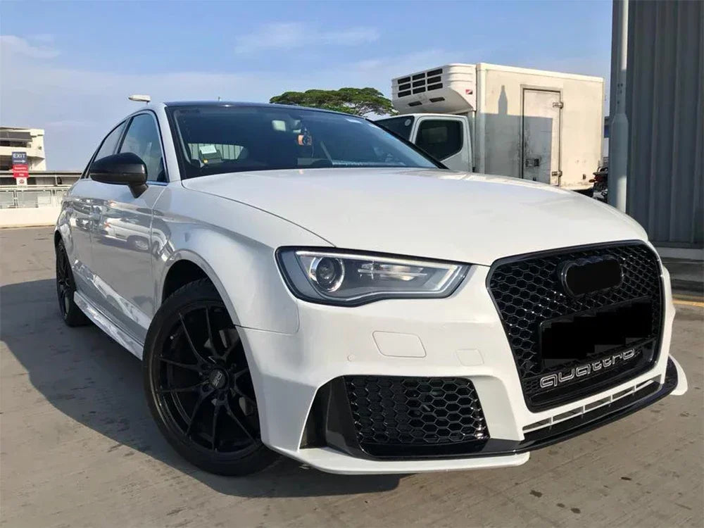Driftline Audi RS3 8V Honeycomb Grille — Gloss Black Front Grille