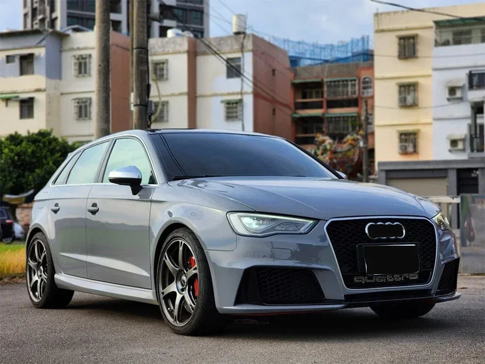 Driftline Audi RS3 8V Honeycomb Grille — Gloss Black Front Grille