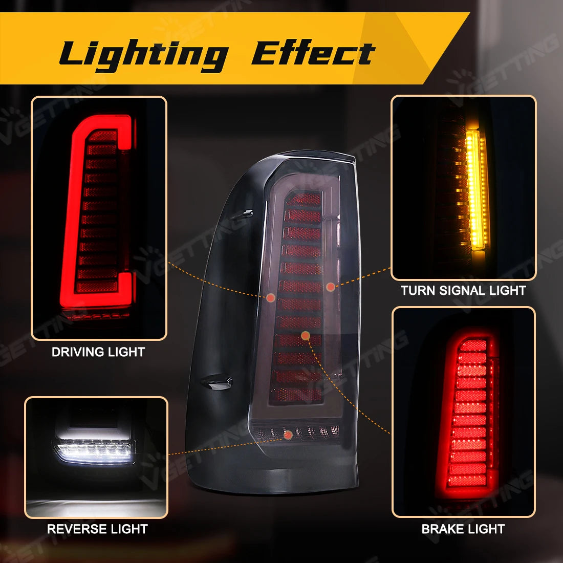 Driftline Toyota Hilux LED Tail Lights — Full LED Rear Lamp Kit (2005–2014)